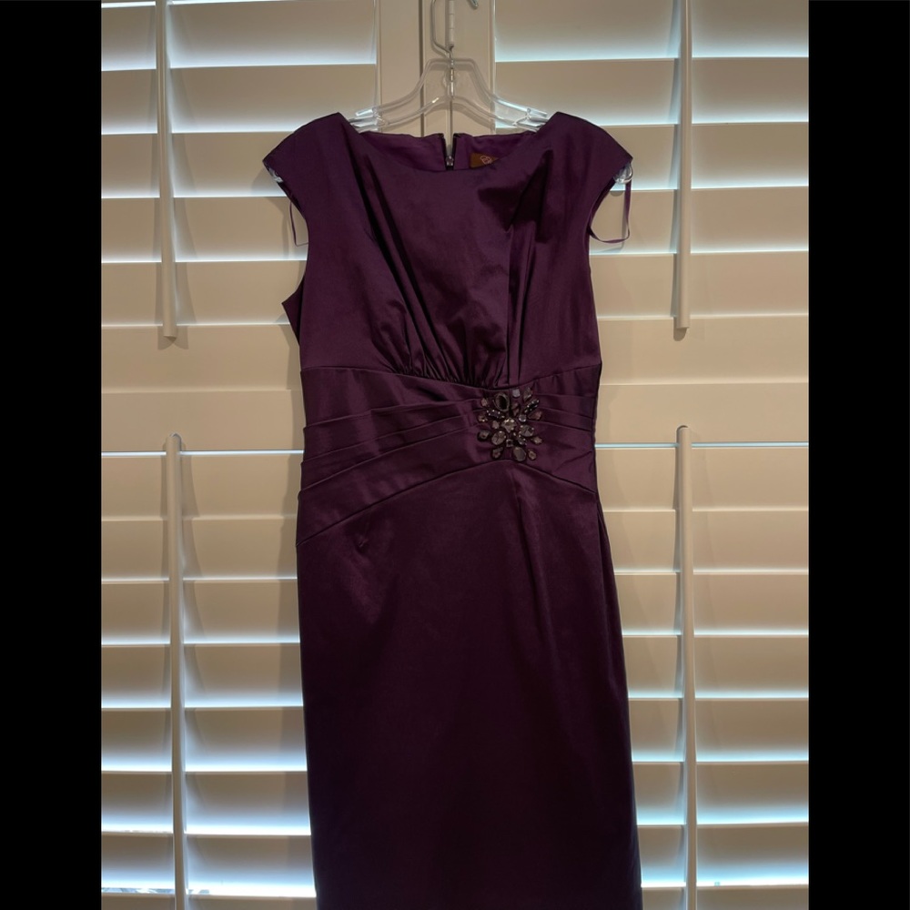 Eliza J Purple short sleeve dress